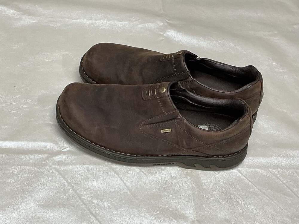 Merrell World Legend Brown Nubuck Leather Slip On Shoes